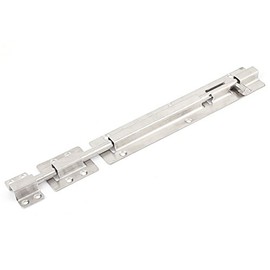 uxcell 12-inch Long Stainless Steel Door Latch Sliding Lock Barrel Bolt, Stainless Steel