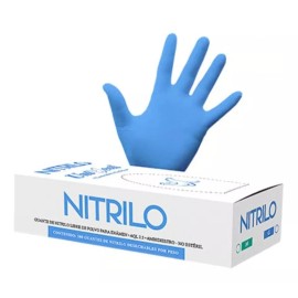 UniSeal Guantes descartables antideslizantes UniSeal 3.5 grs color cobalto talle M de nitrilo x 100 unidades