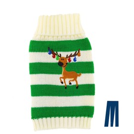 Mikayoo pet Sweater Small Dog/cat,Ugly Sweater,Color Horizontal Stripes,Christmas Holiday Xmas, Elk Series, Reindeer Series