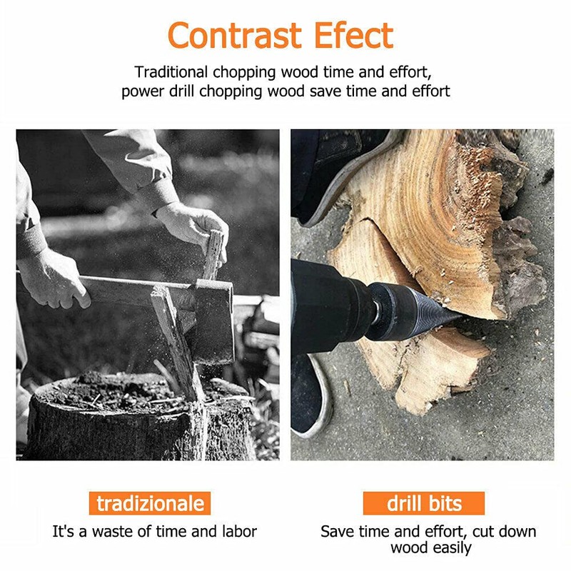 High Speed Twist Firewood Drill Bit Wood Splitter Screw Splitting