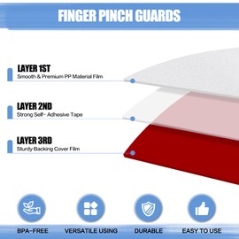 Finger Pinch Door Guard - Child Door Protector & Baby Proofing - 2 PCS Door Jam Shield Hinge Cover for 90 & 180 Degree Door Frames & Gates