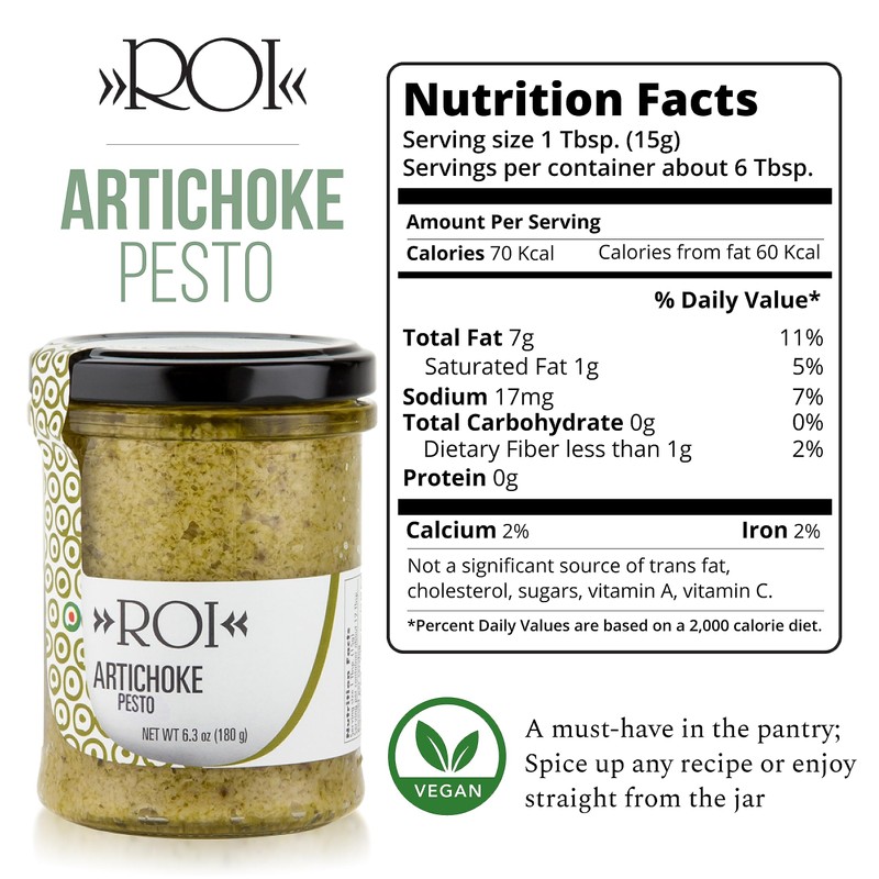 ROI Italian Artichoke Dip - Gourmet, Healthy, Vegan, Natural Artichoke