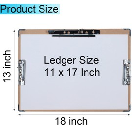 Acocony 11x17 Clipboard Three Clip with Hardware Corner Guard Extra Large Clipboard Hardboard with 8 Inch Jumbo Lever Clip and 2-4 Inch Lever Clip 11 x 17 Clipping Board Log Color MDF 2 Pack