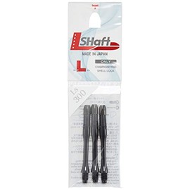 L-Style Dart Shafts: Durable Plastic Dart Shafts - Black Slim 300 (Long)