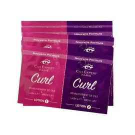 Lotion Curl 1 und 2 Wimpernverstärkung und Augenbrauenlift ohne Natriumbromat (10 Stück)