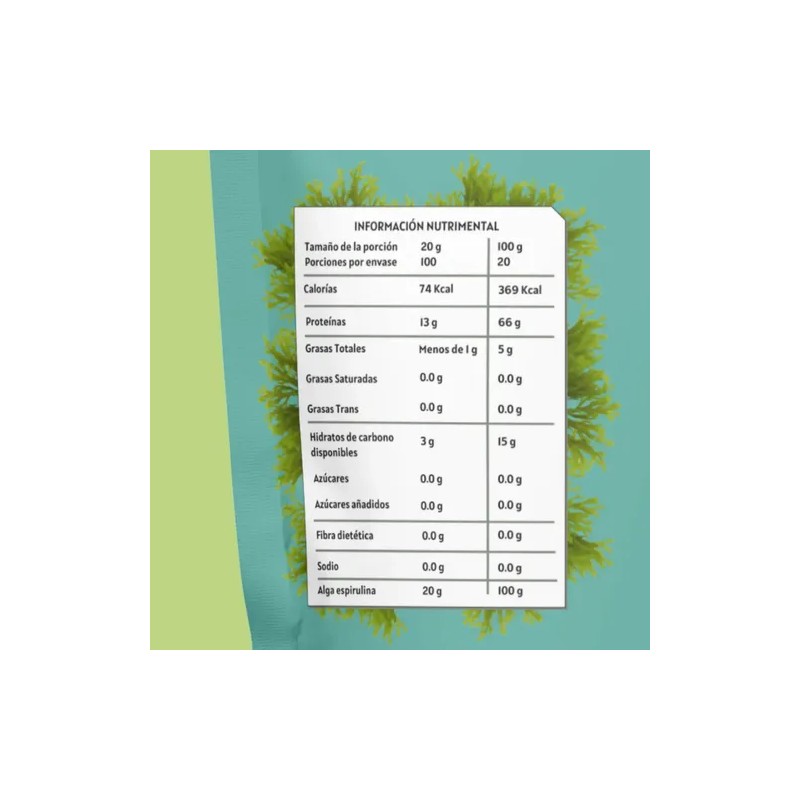 Alga Espirulina Pura En Polvo 2kg Superfood Orgánica