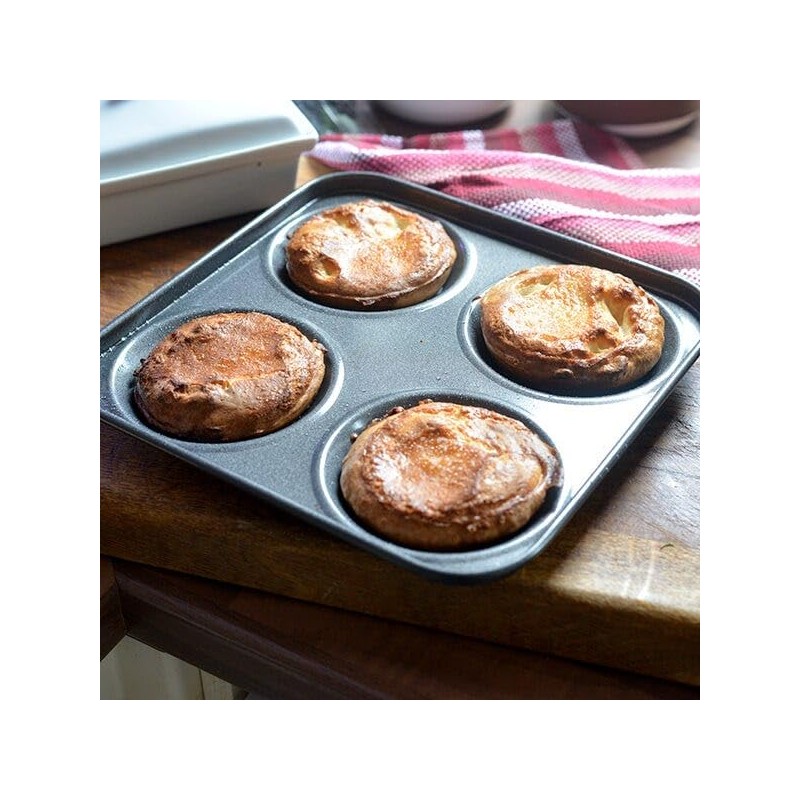 Stoven Non-Stick 24cm 4 Hole Yorkshire Pudding Pan
