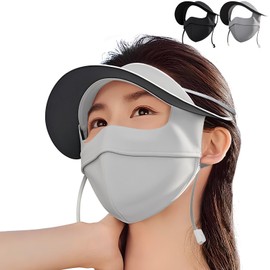 MEVIBOR Face Cover, UPF 50+ Cooling Mask, Sun Protection Mask, Face Guard, Adjustable Ear Straps, Sun Protection, Cut Mask, Outdoors, Camping, Biking, Sports, Running, Golf, Gardening, Driving, Women