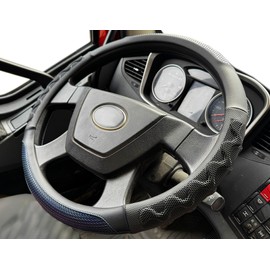 PINCTROT XL Size 17.5-18 Inch Great Grip Steering Wheel Cover for Semi Truck, Fits RV, Big Rig Trucker, 18 Wheeler and Classic Cars, Anti-Slip Design 17.5-18 Inch (Blue)