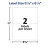 Avery 5126 TrueBlock Shipping Labels, Laser, 5-1/2 x 8-1/2, White,