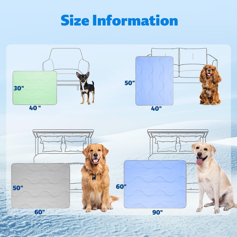 Cooling Blanket for Dogs, Dog Blankets for Large Dogs, Q-MAX