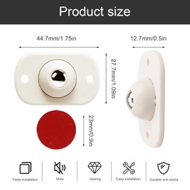 0XBIT Ball Castors for Furniture, 16 Pieces Rolls for Kitchen Appliances, 360 Degree Rotating Ball Castors, Mute and Smooth, Rolls for Coffee Machines, Bedside Tables, Storage Boxes, Household