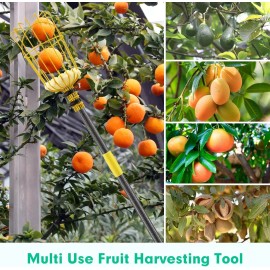 Nicecho 96" Long handle Fruit orange apple etc picker grabber Catcher tool w/Big Basket