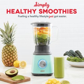 Dash Quest 50 oz Countertop Kitchen Blender, Professional Heavy Duty High Speed Processor and Mixer, Aqua