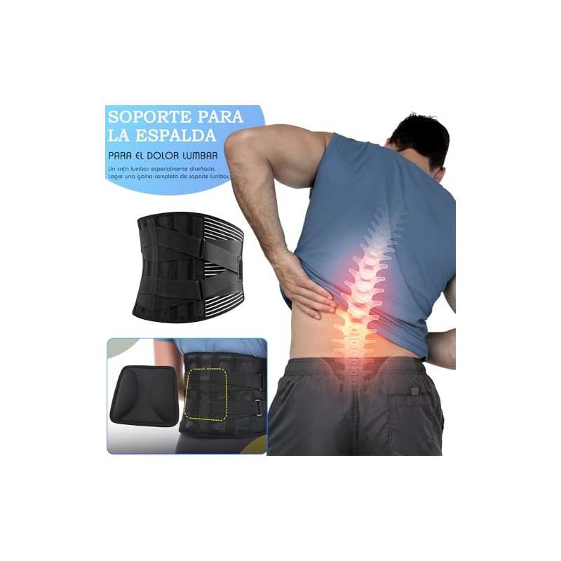 Cinturón de Soporte Lumbar,Cinturón de Soporte Lumbar Transpirable para Hombres