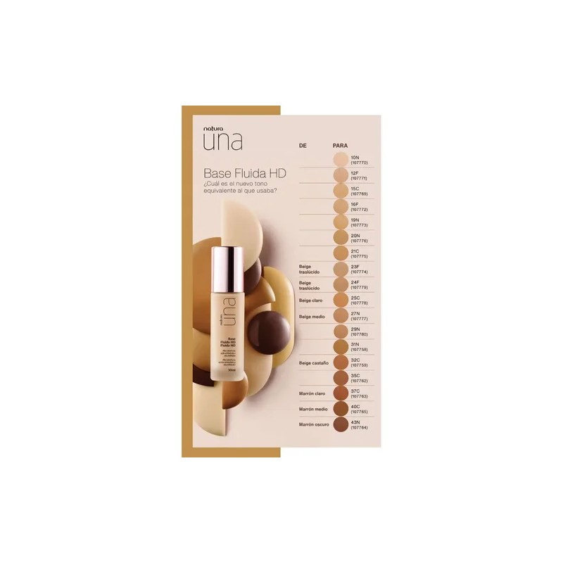 Base De Maquillaje Hd 30ml Una Natura