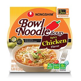 Nongshim Spicy Chicken Bowl Noodle Soup (3.03 oz., 24 count)