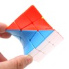 Yealvin Twisty Skewb Cube 3x3 Stickerelss Speed Cube Puzzle Cube
