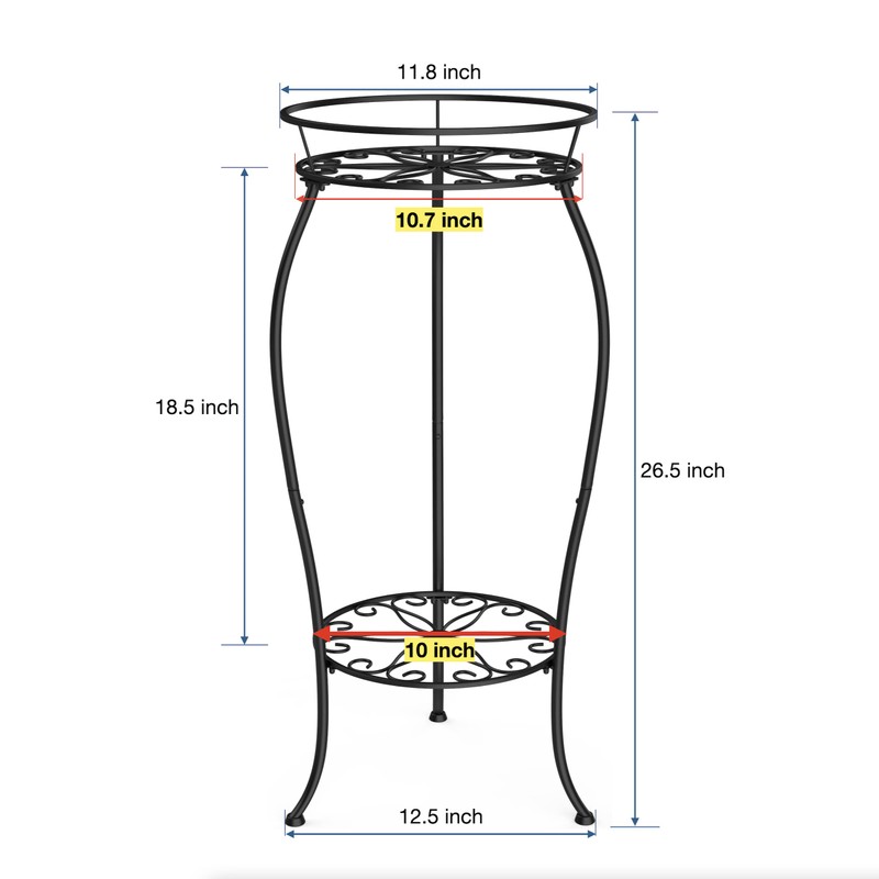 FaithLand 2 Pack Metal Plant Stands, Tall Planter Holder Indoor
