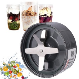 Piezas de Repuesto para Licuadora,Cuchilla de Extractor de Repuesto Nutribullet 600 W/900 W,Aspas Nutribullet Original,Incluyendo Junta Amortiguador y Engranaje para Nutribullet Blender (cruciforme)