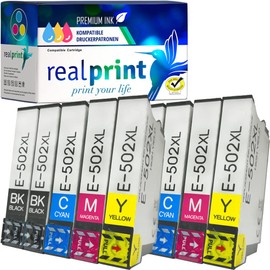 10 realprint 502 XL Printer Cartridges Compatible with Epson 502 502XL Cartridges for Workforce WF 2860 WF 2865 WF 2880 Expression Home XP 5100 XP 5105 XP 5150 XP 5155
