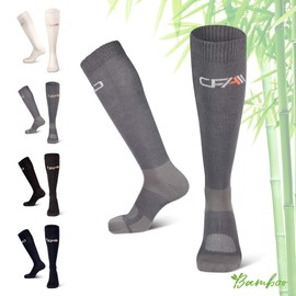 High Quality Bamboo Compression Socks for Men and Women, Superior Wearing Comfort, Flat Toe Seams, Reduce the Risk of Swollen, Painful and Tired Legs. Made in EU, grey, m