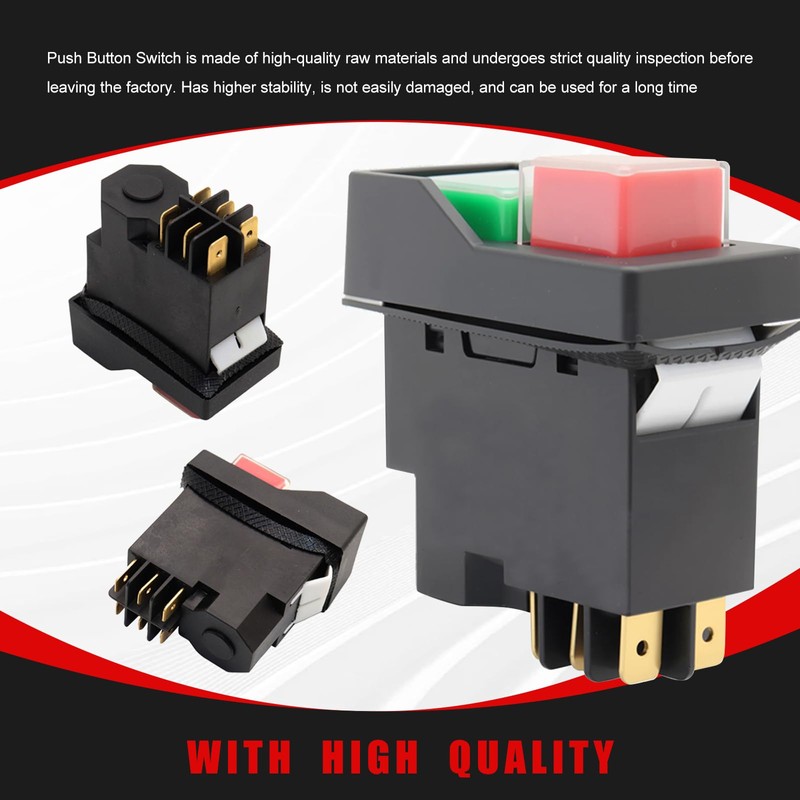 Table Saw Push Button Switch Compatible with Table Saw Ridgid