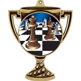 Chess Trophy Cup Medal Gold, 3" Chess Tournament Prizes, Kids Chess Trophy Medal Awards 10 Pack Prime