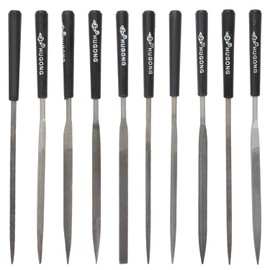 10 Pcs Needle File Set Diamond Needle File Set Mini Needle Files Set Metal File Tool Needle File Handle,for high Precision Sanding Work Wood, Metal, Jewelry, Plastic(Black)