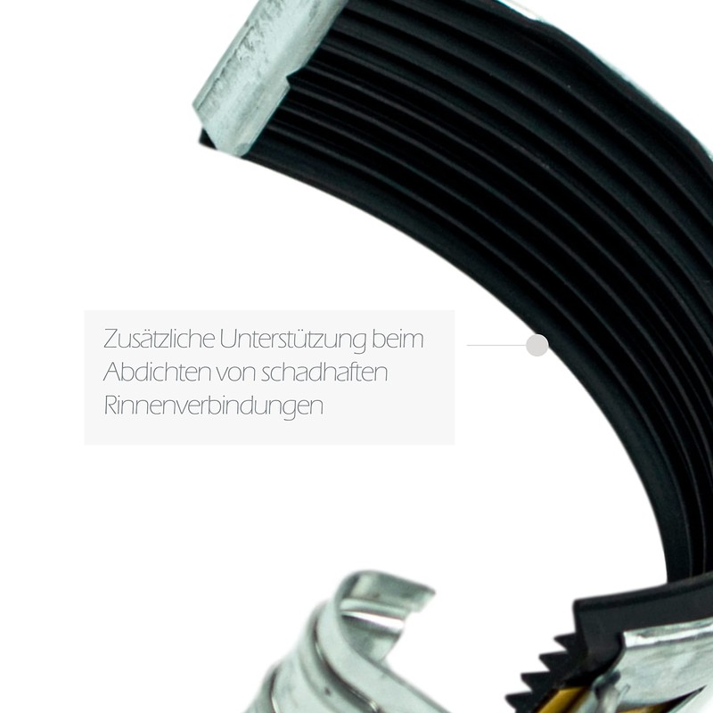Zinc gutter connector for 33 gutter including bead connector and