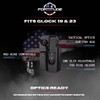 Fortitude G1923 CCW Holster for Glock 19 & 23, Optics