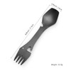 GARFTAI 2Pcs multi utensil, 5-in-1camping fork spoon knife combo，stainless steel