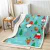 Homewish Christmas Blanket Throw Christmas Santa GNOME Fleece Blanket 75