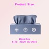 20-Sheet Microfiber Towels with Dispenser Box, Blue Reusable Cleaning Cloths
