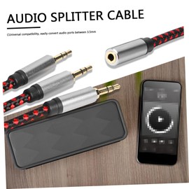 SHINEOFI One Female to Three Male Audio Cable Splitter Adapter for Earphones Flexible Lightweight Easy to Use for Speakers and Microphones