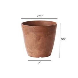 Root & Vessel Dolce Round Planter, Rust, 10"