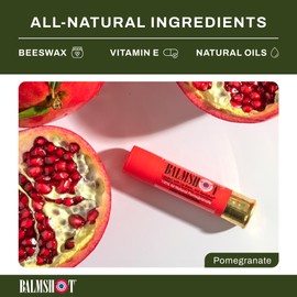 Balmshot BALMSHOT Two Pack of 100% Natural Organic Pomegranate Lip Balm