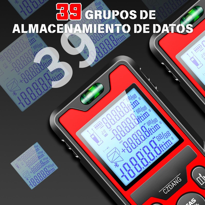 OIUBJDA Medidor de Distancia de Alta precisión,Telemetro compactas de medición,Flexometro