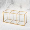 Gold Makeup Brush Holder Organizer, Makeup Organiser with 3 Compartments,