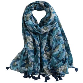 CHROME CRANE MF018 Women's Stole Floral Flower Leaf Design Large Scarf