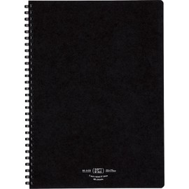 Kokuyo SV608A-D Notebook, Soft Ring Notebook, Natural, 80 Sheets, Semi B5, A-Ruled, Black