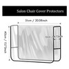 Exqufood 4 Pack Salon Chair Cover Protectors,Clear Square Hairdressing Chair
