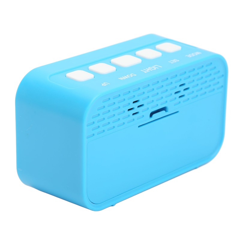 LCD Kids Alarm Clock Backlight Musical Alarms Birthday Reminder Blue