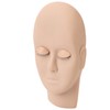 Lash Mannequin Head Reusable Soft Touch Rubber Replaced Eyelids Mannequin