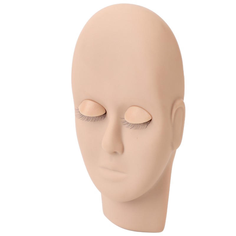 Lash Mannequin Head Reusable Soft Touch Rubber Replaced Eyelids Mannequin