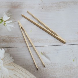 Multi-purpose Reusable Bamboo Tongs for Kitchen & Tea Teacup 3ea