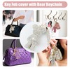 Rayslesan Cute Key Fob Cover with Rhinestone Bear Charm, Bling