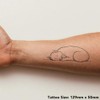 'Cat Napping' Temporary Tattoo - Water Resistant, Skin-Safe, Non-Toxic Transfer