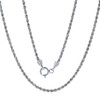 Nuragold 10k White Gold Dainty 1.5mm Rope Chain Diamond Cut