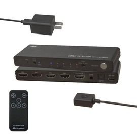 Ratoc System, 8K60Hz, 4K120Hz, External Audio Output, 4 Inputs, 1 Output, HDMI Selector, RS-HDSW41A-8K, Audio Separation, ARC